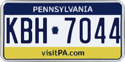 PA license plate KBH7044
