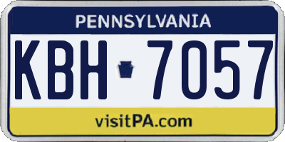 PA license plate KBH7057