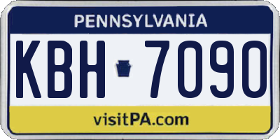 PA license plate KBH7090
