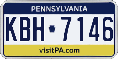 PA license plate KBH7146