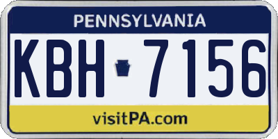 PA license plate KBH7156