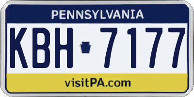PA license plate KBH7177