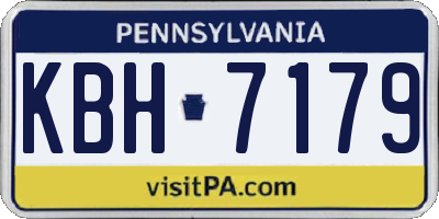 PA license plate KBH7179