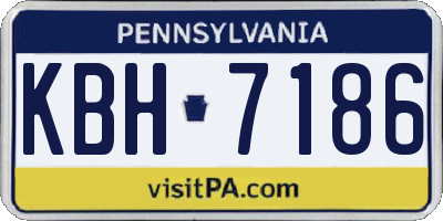 PA license plate KBH7186