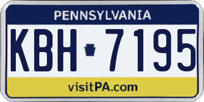 PA license plate KBH7195