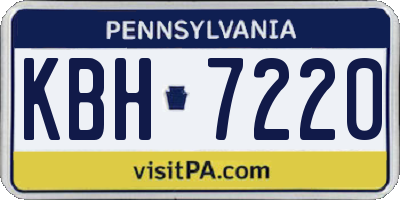 PA license plate KBH7220