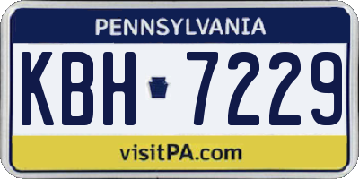 PA license plate KBH7229