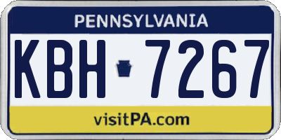 PA license plate KBH7267