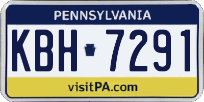 PA license plate KBH7291