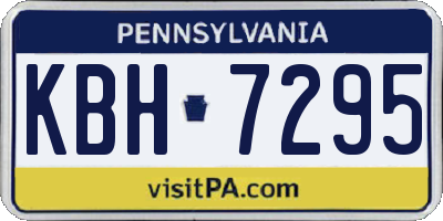 PA license plate KBH7295