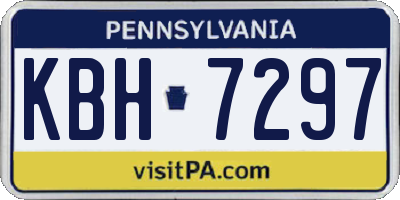 PA license plate KBH7297