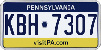 PA license plate KBH7307