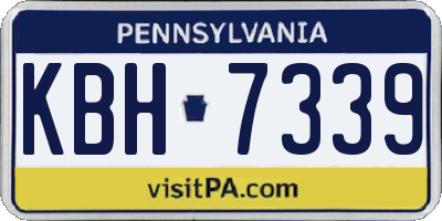 PA license plate KBH7339