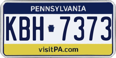 PA license plate KBH7373