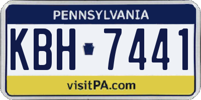 PA license plate KBH7441