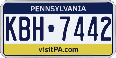 PA license plate KBH7442