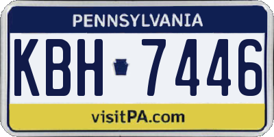 PA license plate KBH7446