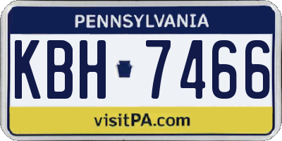 PA license plate KBH7466