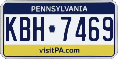 PA license plate KBH7469
