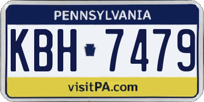 PA license plate KBH7479