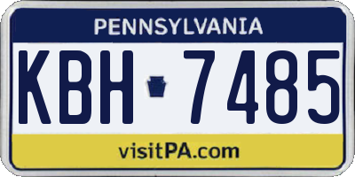PA license plate KBH7485