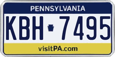 PA license plate KBH7495