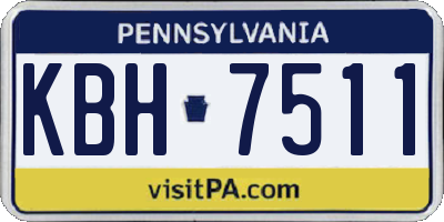 PA license plate KBH7511