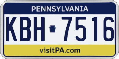 PA license plate KBH7516