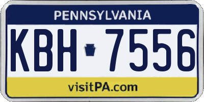 PA license plate KBH7556