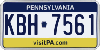 PA license plate KBH7561