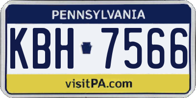 PA license plate KBH7566