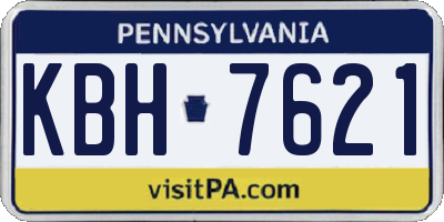 PA license plate KBH7621