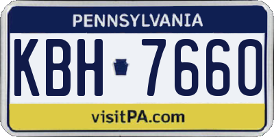 PA license plate KBH7660