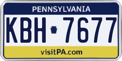 PA license plate KBH7677
