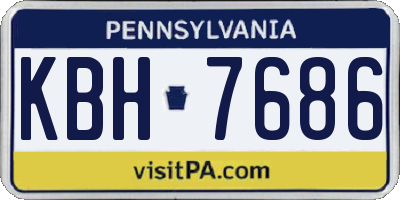 PA license plate KBH7686