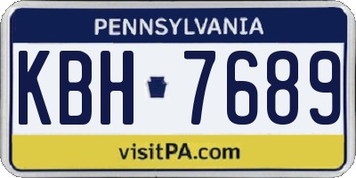 PA license plate KBH7689