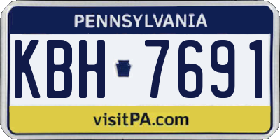 PA license plate KBH7691