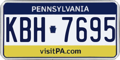 PA license plate KBH7695