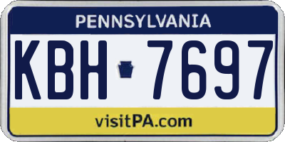 PA license plate KBH7697