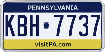 PA license plate KBH7737