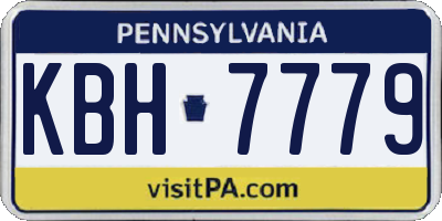 PA license plate KBH7779
