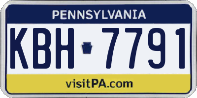 PA license plate KBH7791