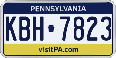PA license plate KBH7823