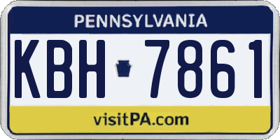 PA license plate KBH7861