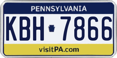 PA license plate KBH7866