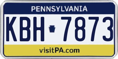 PA license plate KBH7873