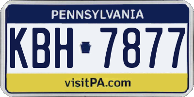 PA license plate KBH7877