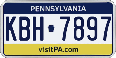 PA license plate KBH7897