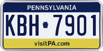PA license plate KBH7901