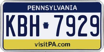 PA license plate KBH7929